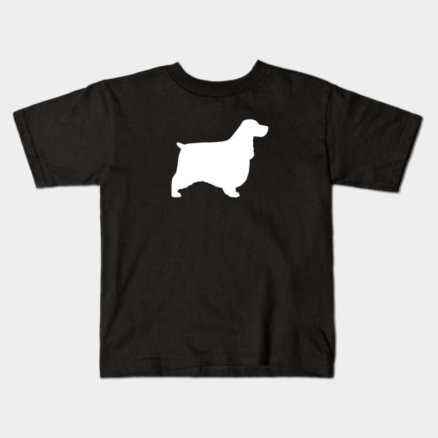 English Cocker Spaniel Silhouette Kids T-Shirt by Coffee Squirrel